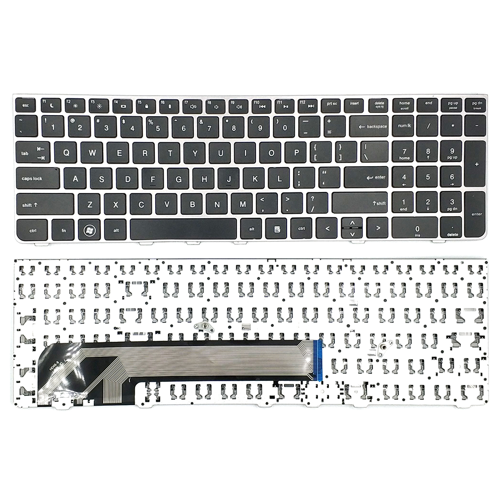 Teclado de laptop dos EUA para teclado em inglês HP 4530 com moldura Slive