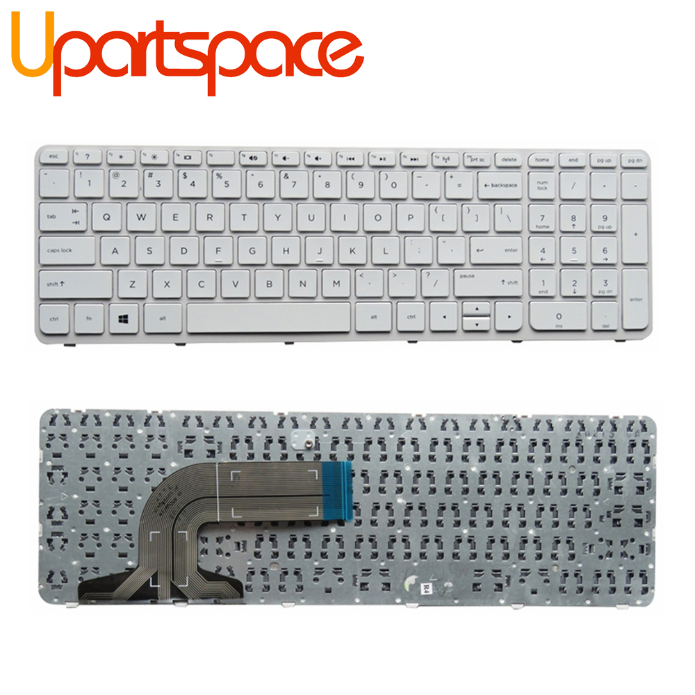 Substituição de teclado americano adequado para teclado de laptop inglês HP 15-E branco