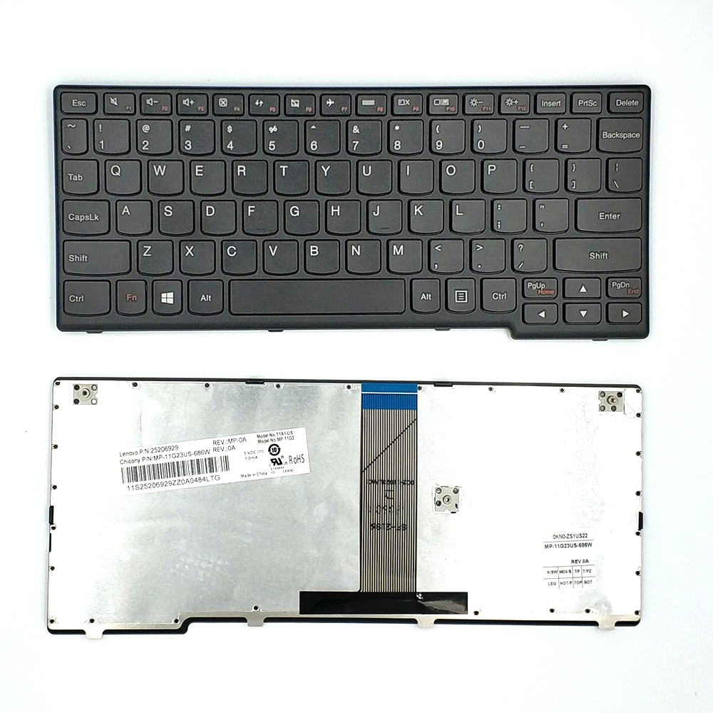 Produto quente adequado para teclado portátil Lenovo S206 US Layout Notebook