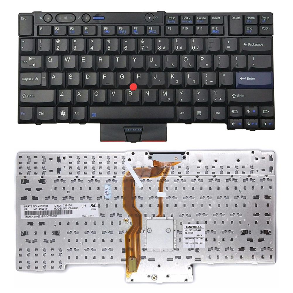 Novo nos EUA para Lenovo T410 com teclado de laptop apontando com luz de fundo