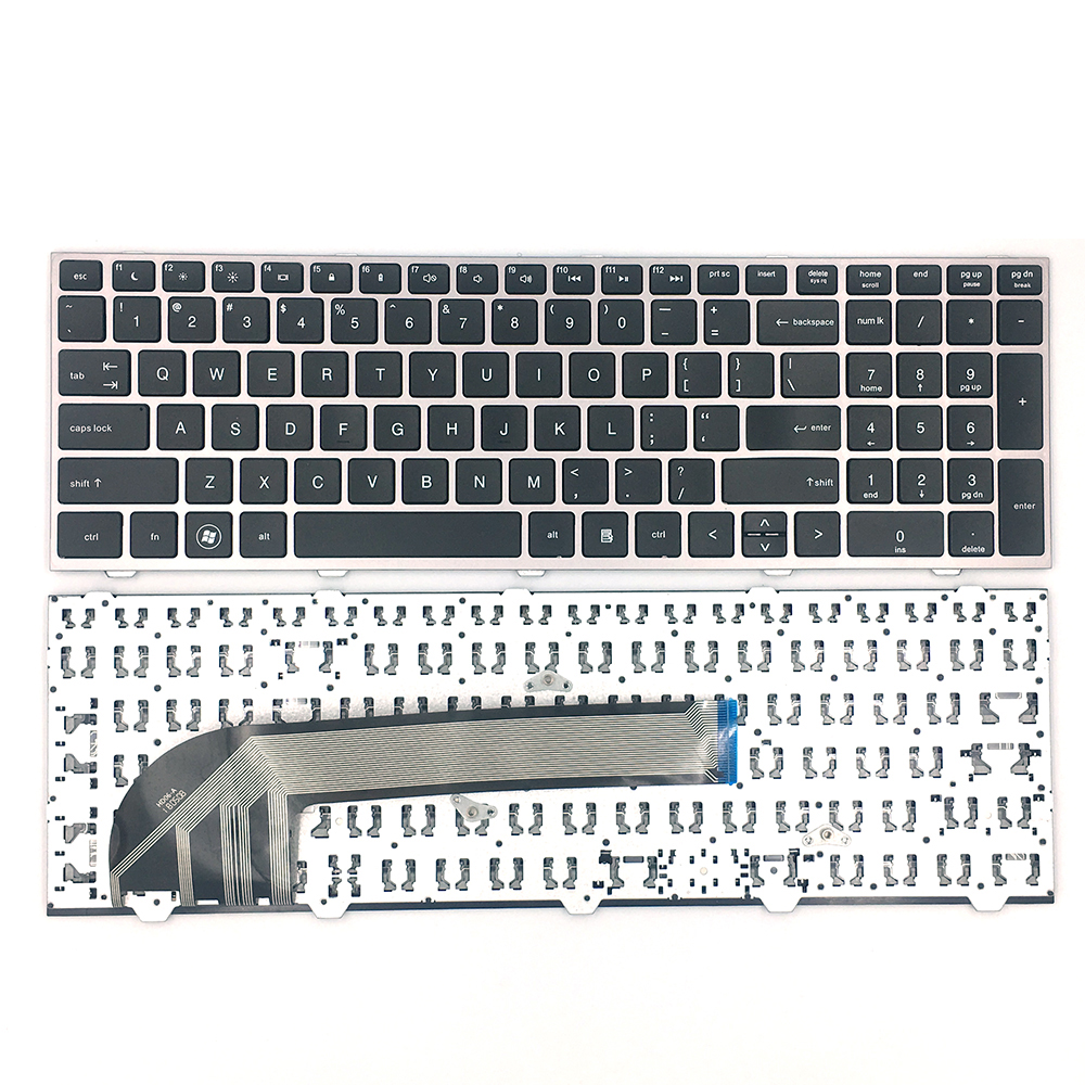 Teclado de laptop americano para teclado inglês HP 4540 com moldura