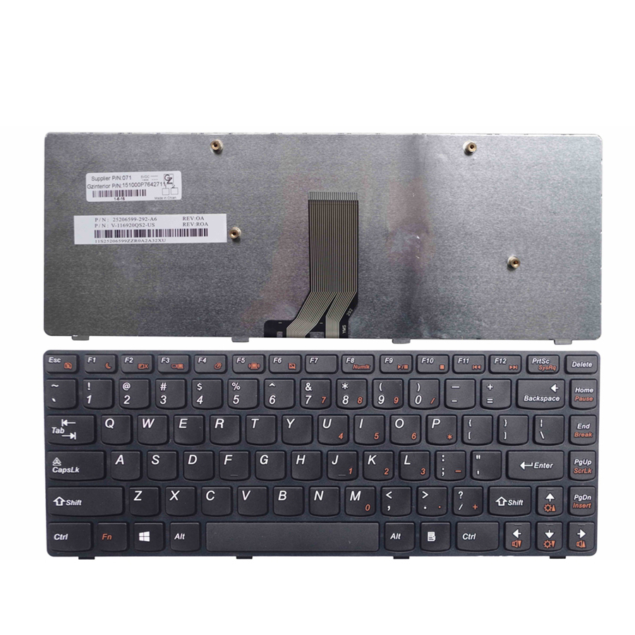 Novo teclado dos EUA para teclado de laptop Lenovo V370 EUA