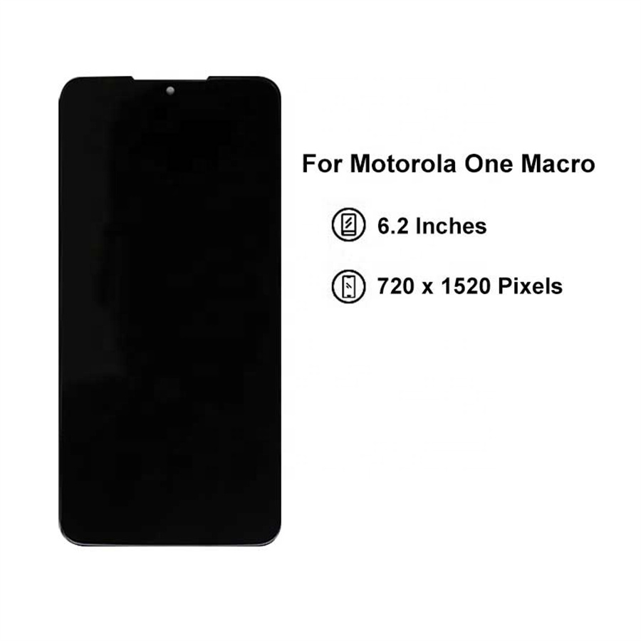 Tela LCD de 5,7 polegadas para Moto One Macro Celular LCD Display Touch Screen Digitalizador