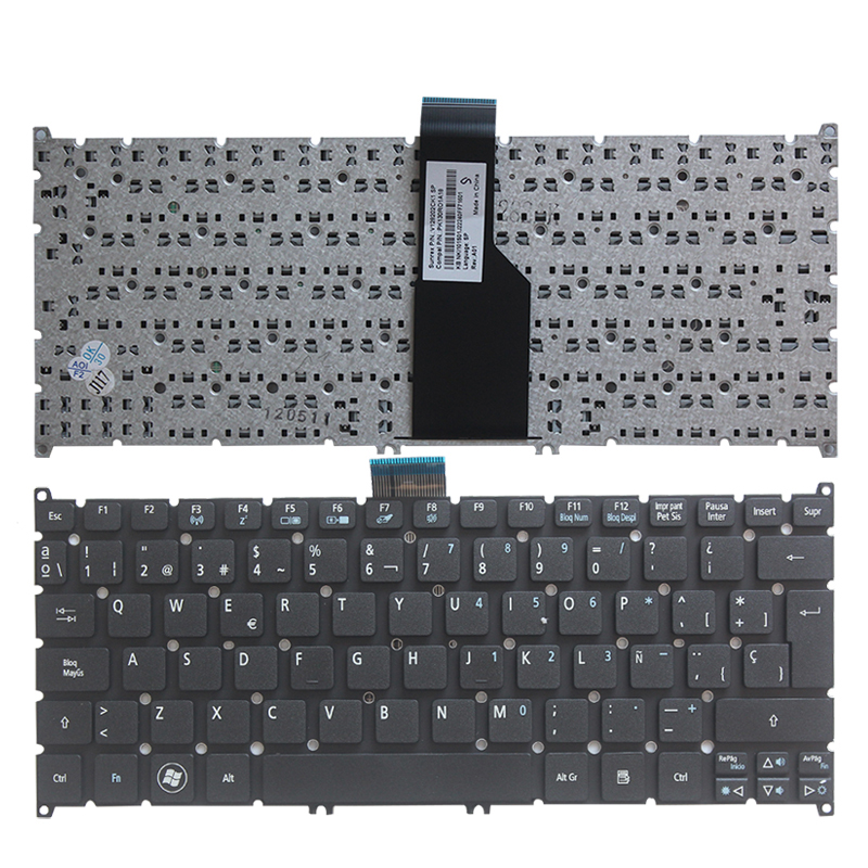 Novo teclado de laptop espanhol para Acer Aspire S3 S3-331 S3-391 S3-951 S3-371 S5 S5-391 S5-951 SP teclado