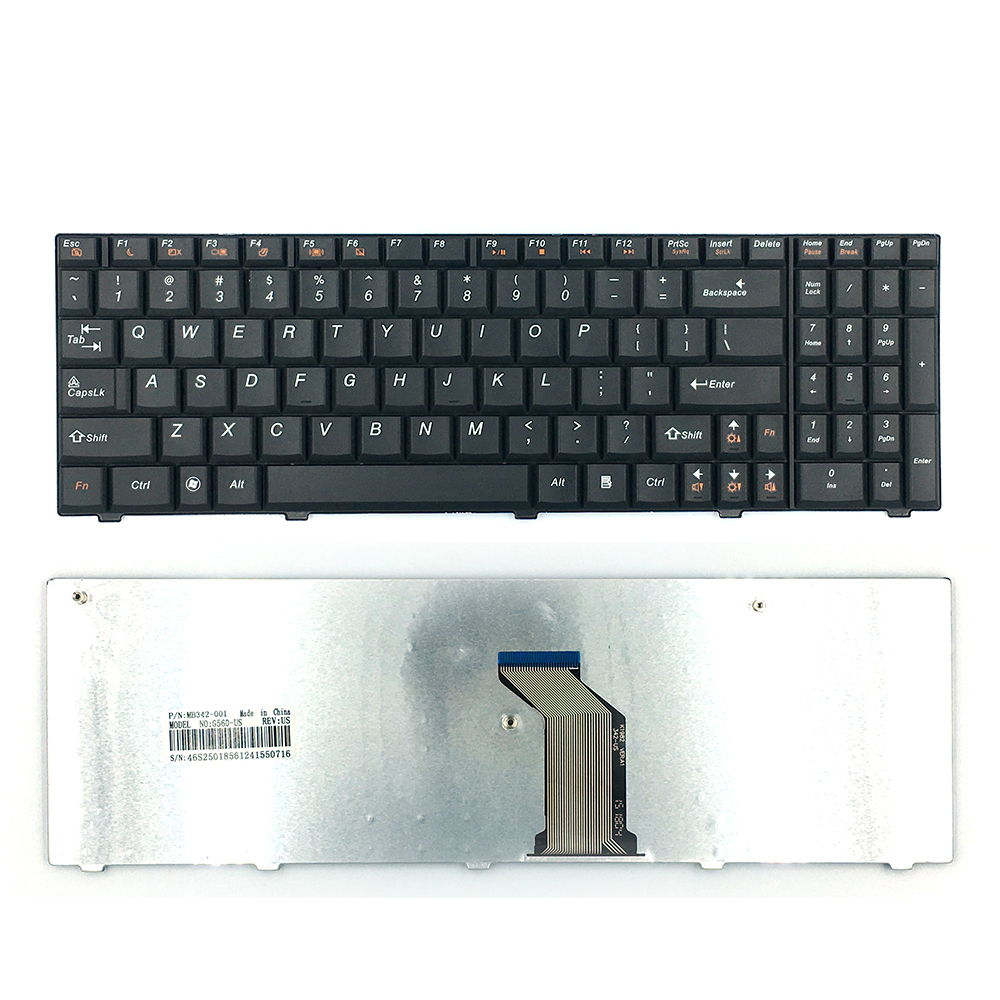 Substituição de teclado de laptop de layout americano para notebooks Lenovo IdeaPad G560 teclado novinho em folha